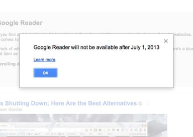 The Demise of Google Reader: Three Views